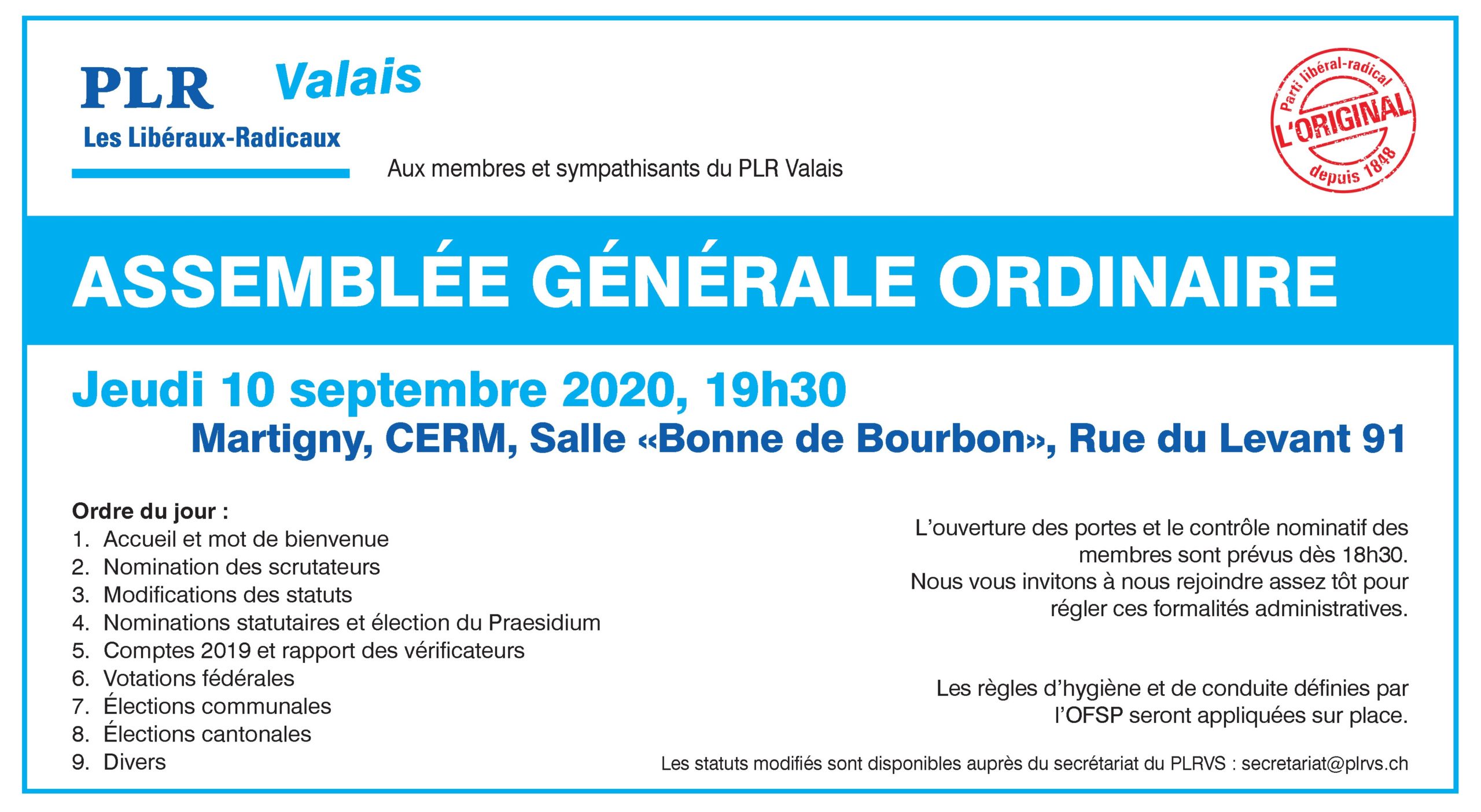 AG du PLR VS